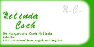 melinda cseh business card